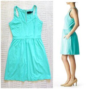 Cynthia Rowley Turquoise Sweetheart day mini dress Size M Sleeveless Pockets